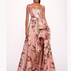 Marchesa Pink Floral High Low Dress